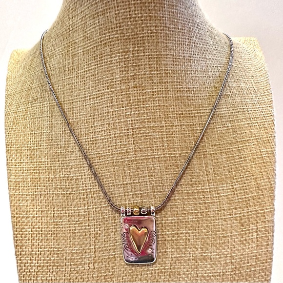 Brighton Jewelry - Necklace “Remember My Heart” - reversible / two-tone - Picture 2 of 13